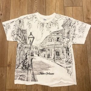 Vintage New Orleans t shirt front and back print